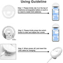 Portable LED Selfie Ring Light with Clip | USB Rechargeable Mini Fill Light for Phone Photography, Live Video and Beauty Lighting