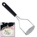 Potato Masher Stainless Steel Manual Kitchen Vegetable Ricer Fruit Banana Egg Crusher Tool - Random Color