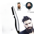 Rechargeable Hair Curler Beard Shawl Comb Multi functional Hair Straightener Comb Brush - Imported