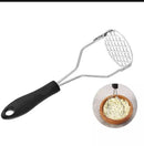 Potato Masher Stainless Steel Manual Kitchen Vegetable Ricer Fruit Banana Egg Crusher Tool - Random Color