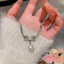Elegant Korean Know Shape Pearl Pendent | Knot Pearl Necklace Party Jewelry Gifts Accessories for Women