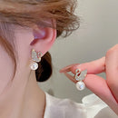 ZJE-911 Swan Pearl Earrings - Golden