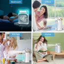 Portable Air Conditioner Fan USB Mini Cooler with LED Night Light & Humidifier