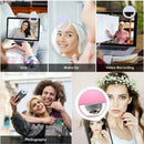 Portable LED Selfie Ring Light with Clip | USB Rechargeable Mini Fill Light for Phone Photography, Live Video and Beauty Lighting