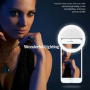 Portable LED Selfie Ring Light with Clip | USB Rechargeable Mini Fill Light for Phone Photography, Live Video and Beauty Lighting