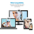 Portable LED Selfie Ring Light with Clip | USB Rechargeable Mini Fill Light for Phone Photography, Live Video and Beauty Lighting