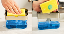 2-in-1 Soap Pump & Sponge Caddy Dispenser | Kitchen Liquid Soap Dispenser with Sponge Holder for Easy Dishwashing without sponge