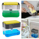 2-in-1 Soap Pump & Sponge Caddy Dispenser | Kitchen Liquid Soap Dispenser with Sponge Holder for Easy Dishwashing without sponge