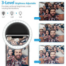 Portable LED Selfie Ring Light with Clip | USB Rechargeable Mini Fill Light for Phone Photography, Live Video and Beauty Lighting
