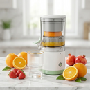 Manual Citrus Juicer & Squeezer – Portable Hand-Press Fruit Juicer with Built-in Strainer and Measuring Cup