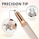 2-in-1 Flawless Hair Remover & Eyebrow Trimmer – Portable Electric Facial Hair Trimmer for Women | Painless & Rechargeable