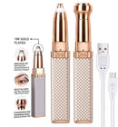 2-in-1 Flawless Hair Remover & Eyebrow Trimmer – Portable Electric Facial Hair Trimmer for Women | Painless & Rechargeable