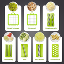 16-In-1 Multifunctional Vegetable Chopper & Slicer with Colander Basket and Storage Container – Heavy-Duty Food Cutter