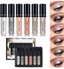 HENG FANG 6 Pcs Liquid Diamond Glitter Eyeshadows Set – Waterproof, Long-Lasting, Vibrant Colors with Lightweight Texture for Bold & Sparkling Eye Makeup