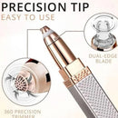 2-in-1 Flawless Hair Remover & Eyebrow Trimmer – Portable Electric Facial Hair Trimmer for Women | Painless & Rechargeable