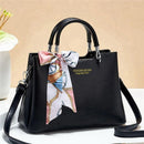 1Pc Vesasan Gaohn Faux Leather Handbag With Decorative Scarf Elegant Design Premium Quality